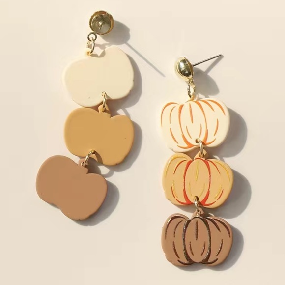 Pumpkin Dangle Earrings - Picture 4 of 6